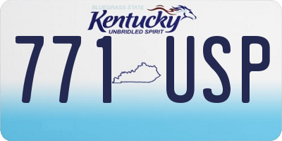 KY license plate 771USP