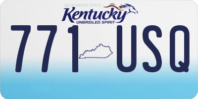 KY license plate 771USQ