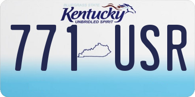 KY license plate 771USR