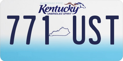 KY license plate 771UST