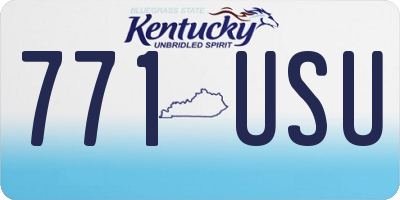 KY license plate 771USU