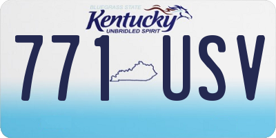 KY license plate 771USV