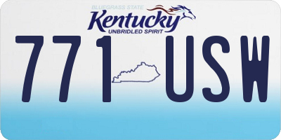 KY license plate 771USW