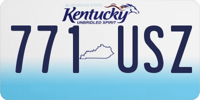 KY license plate 771USZ