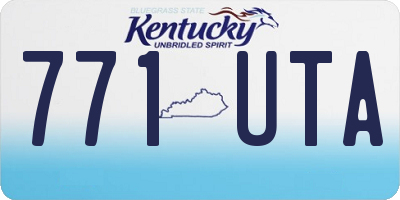 KY license plate 771UTA