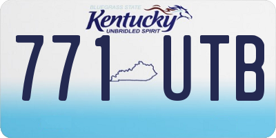 KY license plate 771UTB