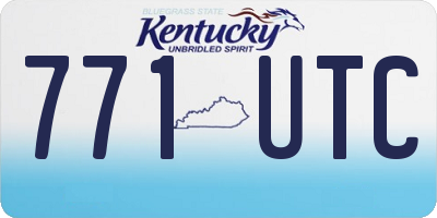 KY license plate 771UTC