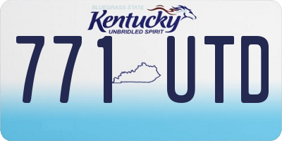 KY license plate 771UTD