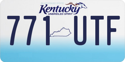 KY license plate 771UTF
