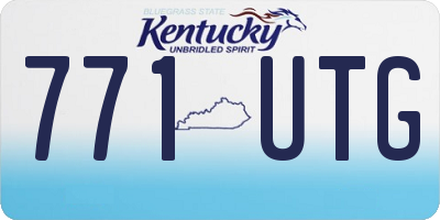 KY license plate 771UTG
