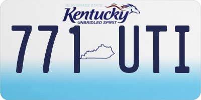 KY license plate 771UTI