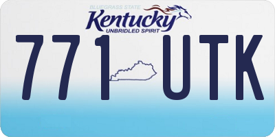 KY license plate 771UTK