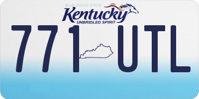 KY license plate 771UTL