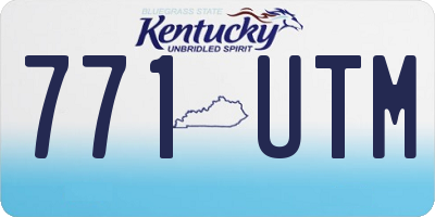 KY license plate 771UTM
