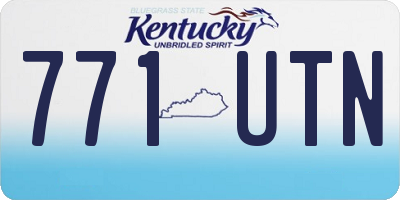 KY license plate 771UTN
