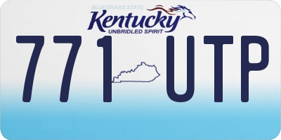 KY license plate 771UTP
