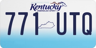 KY license plate 771UTQ