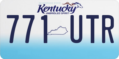 KY license plate 771UTR