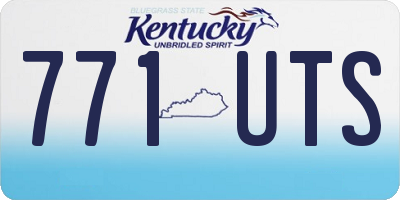 KY license plate 771UTS