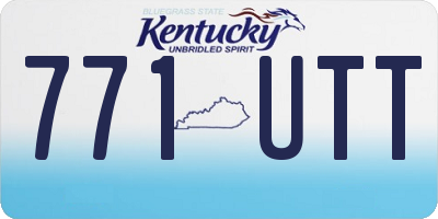 KY license plate 771UTT