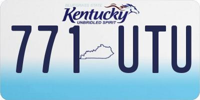 KY license plate 771UTU