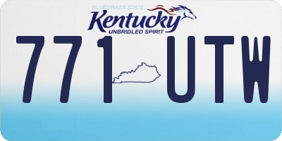 KY license plate 771UTW