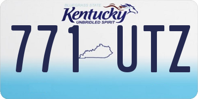 KY license plate 771UTZ