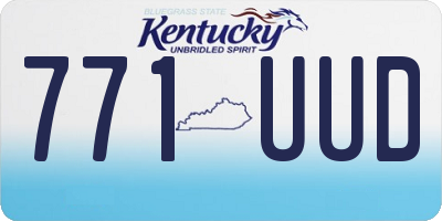 KY license plate 771UUD