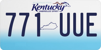 KY license plate 771UUE