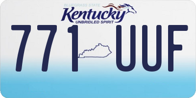 KY license plate 771UUF
