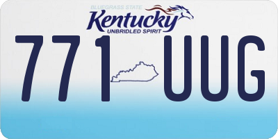KY license plate 771UUG