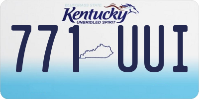 KY license plate 771UUI