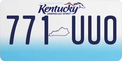 KY license plate 771UUO