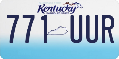 KY license plate 771UUR