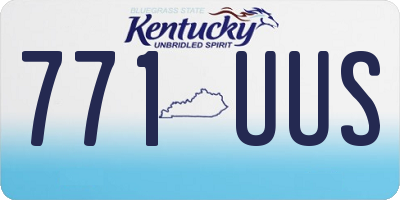KY license plate 771UUS