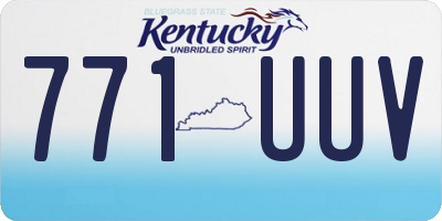 KY license plate 771UUV