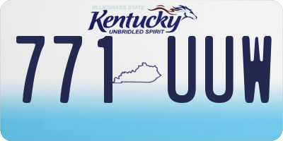 KY license plate 771UUW