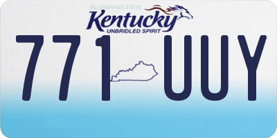 KY license plate 771UUY
