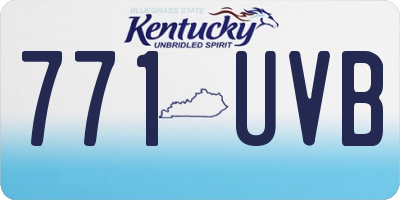 KY license plate 771UVB