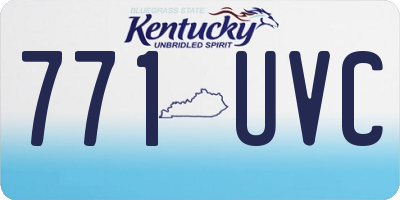 KY license plate 771UVC