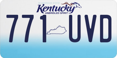KY license plate 771UVD