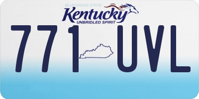 KY license plate 771UVL