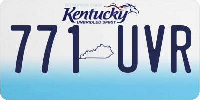 KY license plate 771UVR