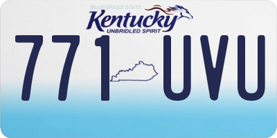 KY license plate 771UVU