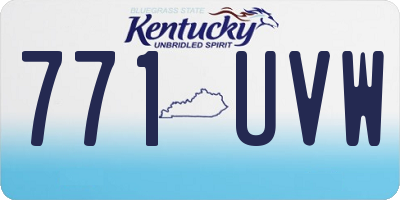 KY license plate 771UVW