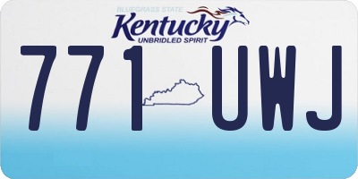 KY license plate 771UWJ
