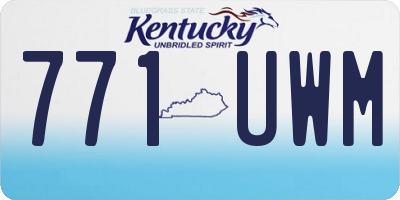 KY license plate 771UWM