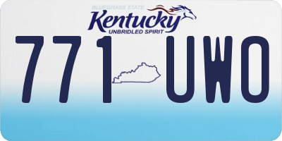 KY license plate 771UWO