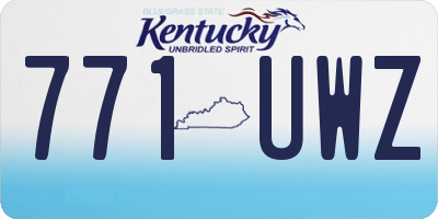 KY license plate 771UWZ