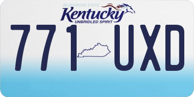 KY license plate 771UXD